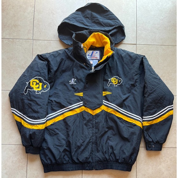 RARE CU Buffaloes 90s LOGO Deion puffer jacket XL football Colorado Buffs vtg